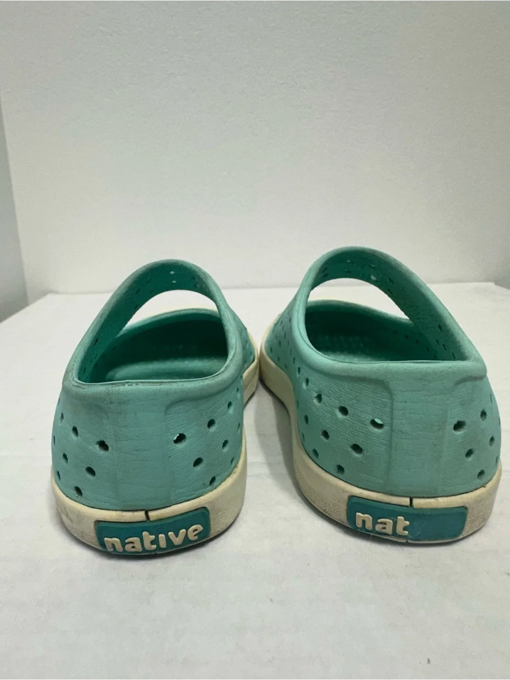 Native Light Blue Size C6 Mary Jane Unisex Kids Slip On Shoes Lightweight